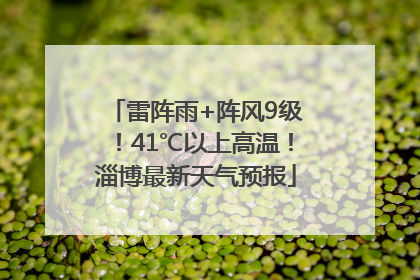 雷阵雨+阵风9级！41℃以上高温！淄博最新天气预报