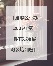 雁峰区举办2025年第一期党员发展对象培训班