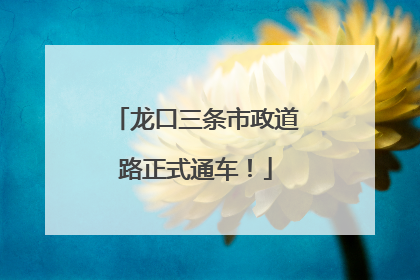 龙口三条市政道路正式通车！