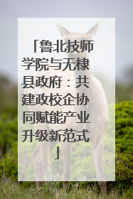 鲁北技师学院与无棣县政府：共建政校企协同赋能产业升级新范式