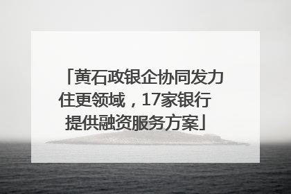 黄石政银企协同发力住更领域，17家银行提供融资服务方案