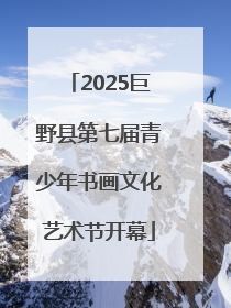 2025巨野县第七届青少年书画文化艺术节开幕