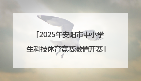 2025年安阳市中小学生科技体育竞赛激情开赛