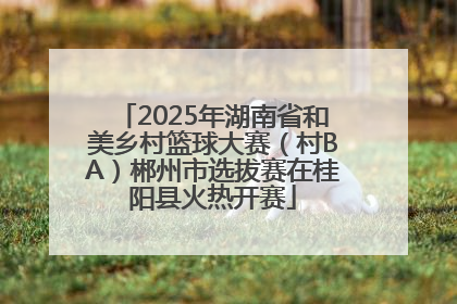 2025年湖南省和美乡村篮球大赛（村BA）郴州市选拔赛在桂阳县火热开赛