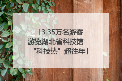 3.35万名游客游览湖北省科技馆 “科技热”超往年