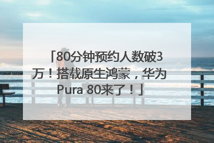 80分钟预约人数破3万！搭载原生鸿蒙，华为Pura 80来了！