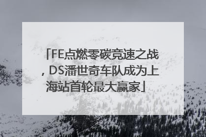 FE点燃零碳竞速之战，DS潘世奇车队成为上海站首轮最大赢家