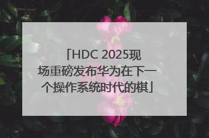 HDC 2025现场重磅发布华为在下一个操作系统时代的棋